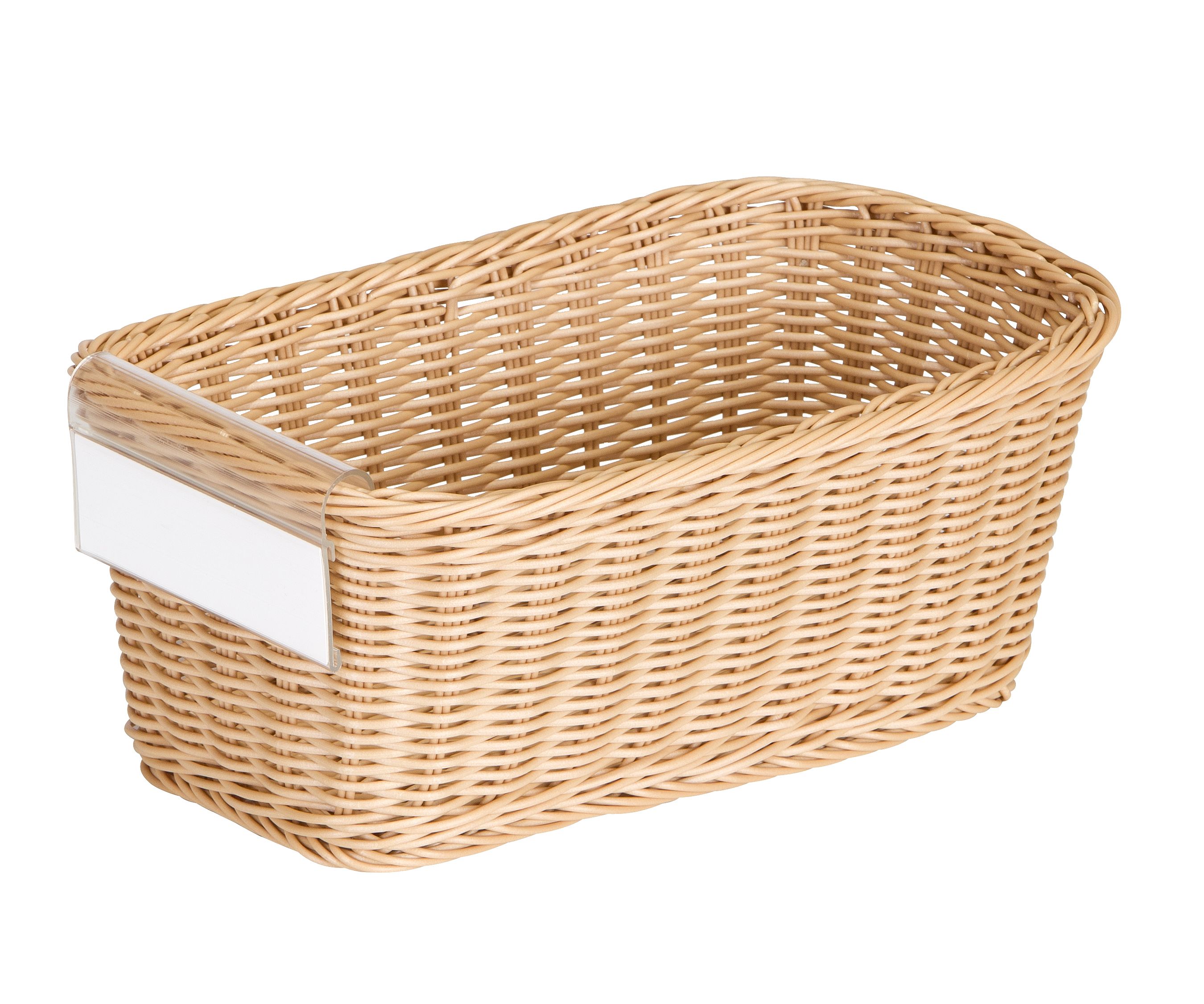 Wicker Storage Basket with Wooden Handle, Decorative Wicker Small Basket 3  Pack