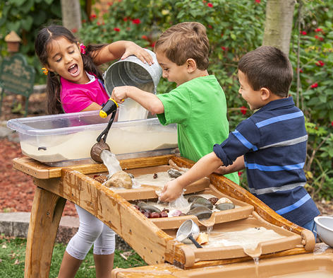 Children playing at an Outlast Cascade